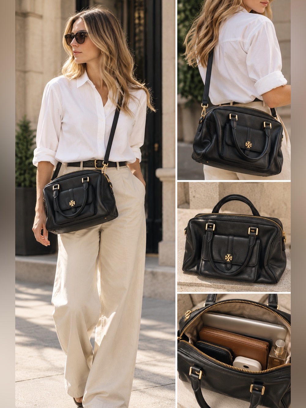 Tory Burch Black Leather Handbag